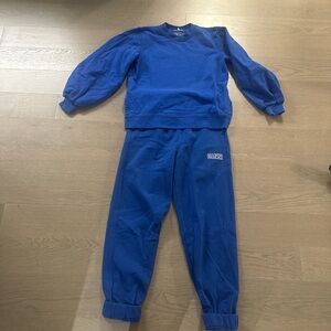 Ganni royal blue sweat set